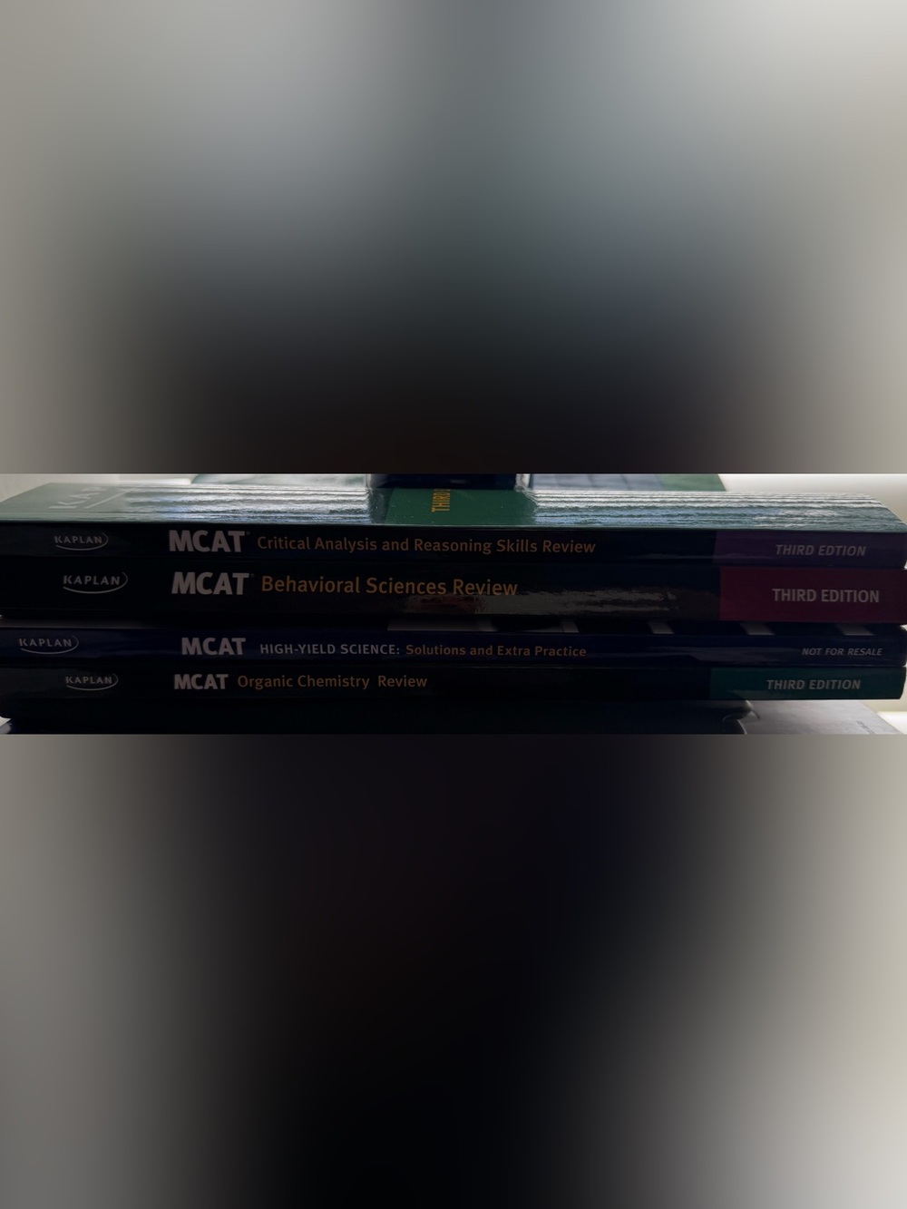 Kaplan MCAT Review Book Set - Blue/Black Spines